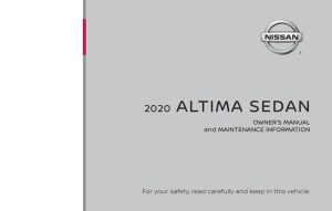2020 Nissan Altima Owner's Manual